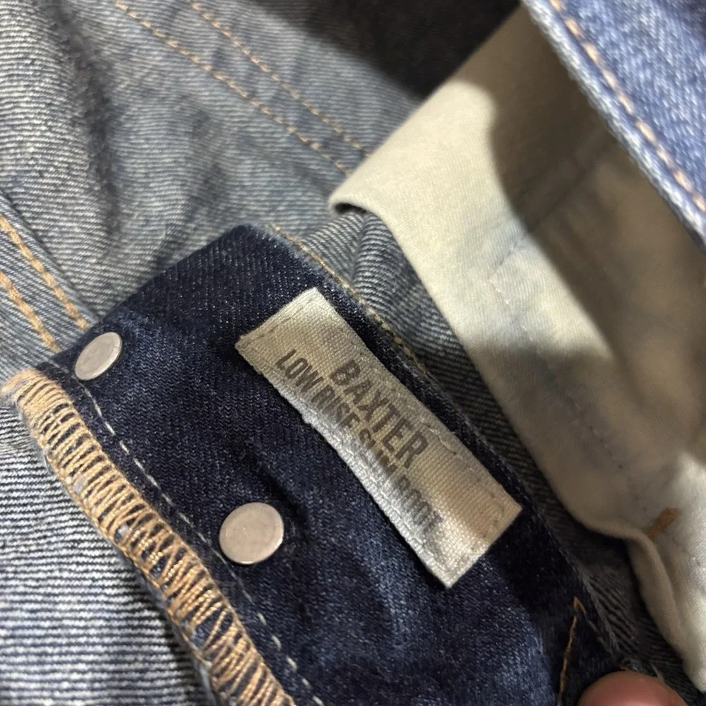 VTG Y2K Abercrombie Fitch Baxter Jeans Men's 34x31 Low Rise Slim Boot Distressed